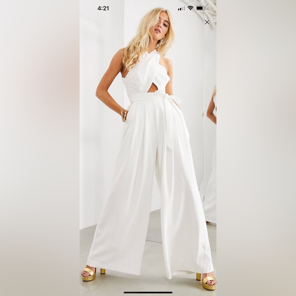 ASOS Edition Cross Front Jumpsuit Sz 6